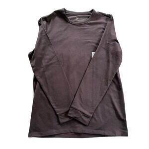 Marc Anthony Mens Slim Fit Long Sleeve Crewneck  Shirt Burgundy MM83K002RN